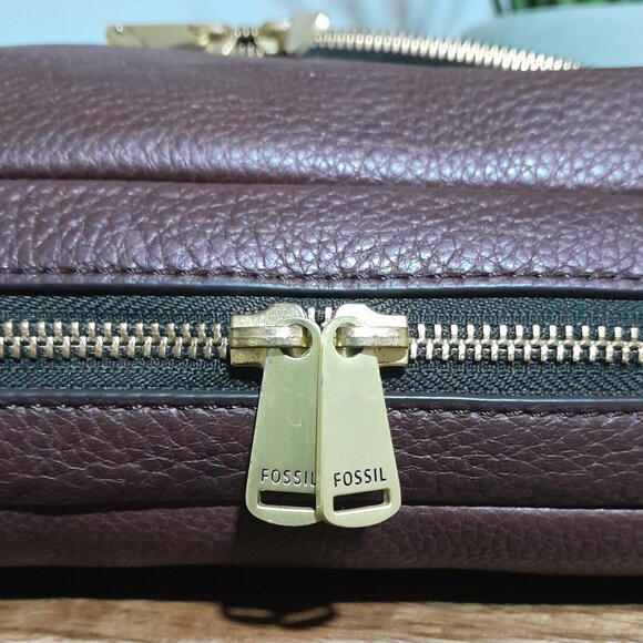 Pebbled Leather Fossil Preston Bag Shoulder Crossbody SMALL FLAW - Picture 12 of 15